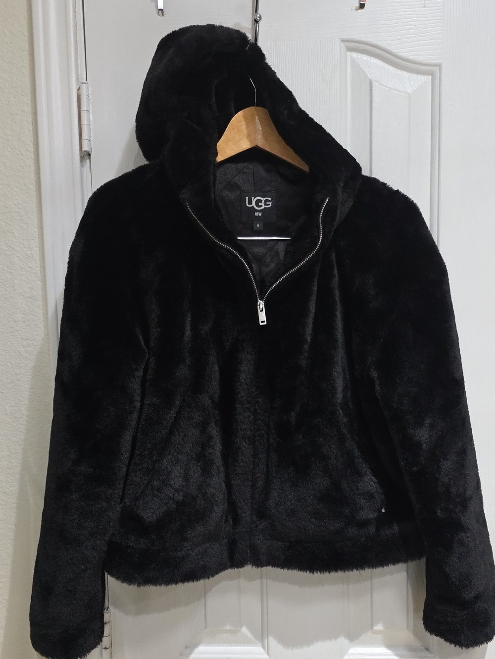 Ugg  Fur Hooded Jacket Size S